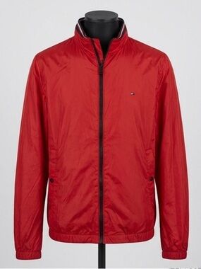 Tommy Hilfiger Red Lightweight Windbreaker Jacket